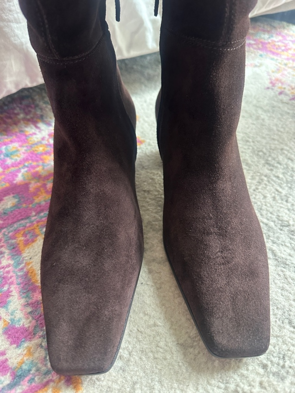 Madewell Women’s Knee-High Suede Boots in Dark Brown - Picture 3 of 10